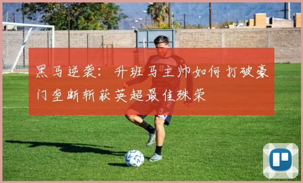 黑马逆袭：升班马主帅如何打破豪门垄断斩获英超最佳殊荣